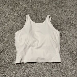 lululemon align high neck ribbed tank - white opal